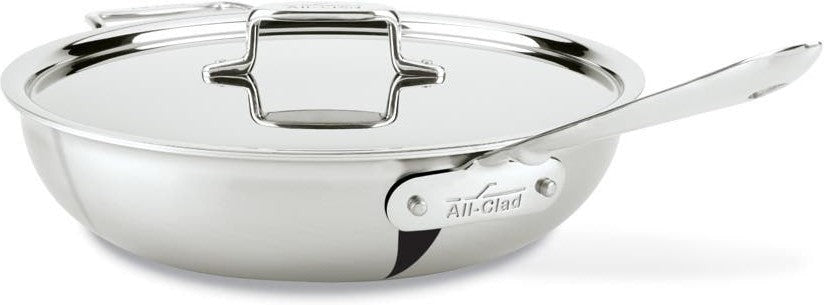 All-Clad - 4 QT D5 Stainless Brushed Weeknight Pan with Lid - BD5540465