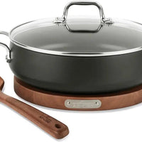 All-Clad - 4 QT HA1 Non-Stick Sauteuse With Lid, Trivet and Serving Spoon - E114S364
