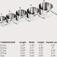 All-Clad - 5 PC Stainless Steel Measuring Cup Set - K429S564