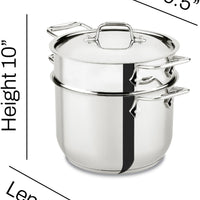 All-Clad - 6 QT Pasta Pot - E414S664
