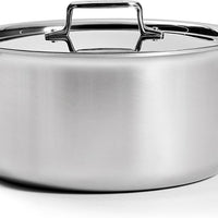 All-Clad - 8 QT D5 Brushed 5-ply Bonded Stock Pot With Lid - BD55508
