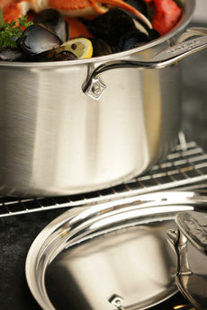 All-Clad - 8 QT D5 Brushed Stock Pot With Lid - BD55508