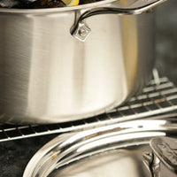 All-Clad - 8 QT D5 Brushed Stock Pot With Lid - BD55508