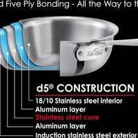 All-Clad - 8 QT D5 Brushed Stock Pot With Lid - BD55508