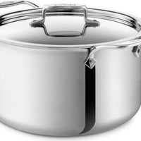 All-Clad - 8 QT D5 Polished 5-ply Bonded Stock Pot with Lid - SD55508