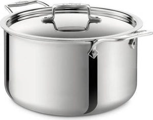 All-Clad - 8 QT D5 Polished Stock Pot With Lid - SD55508