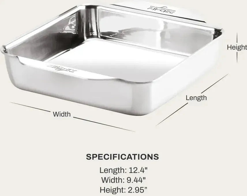 All-Clad - 8" x 8" Stainless Steel Square Baking Pan - J3097064
