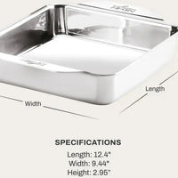All-Clad - 8" x 8" Stainless Steel Square Baking Pan - J3097064