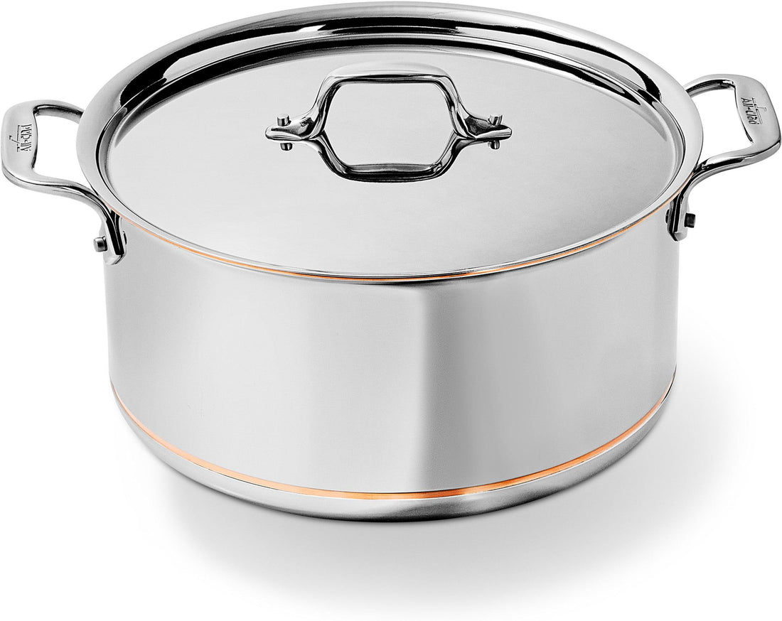 All-Clad - Copper Core 8 Quart Stainless Nonstick 5-ply Bonded Stockpot with Lid - 6508 SS