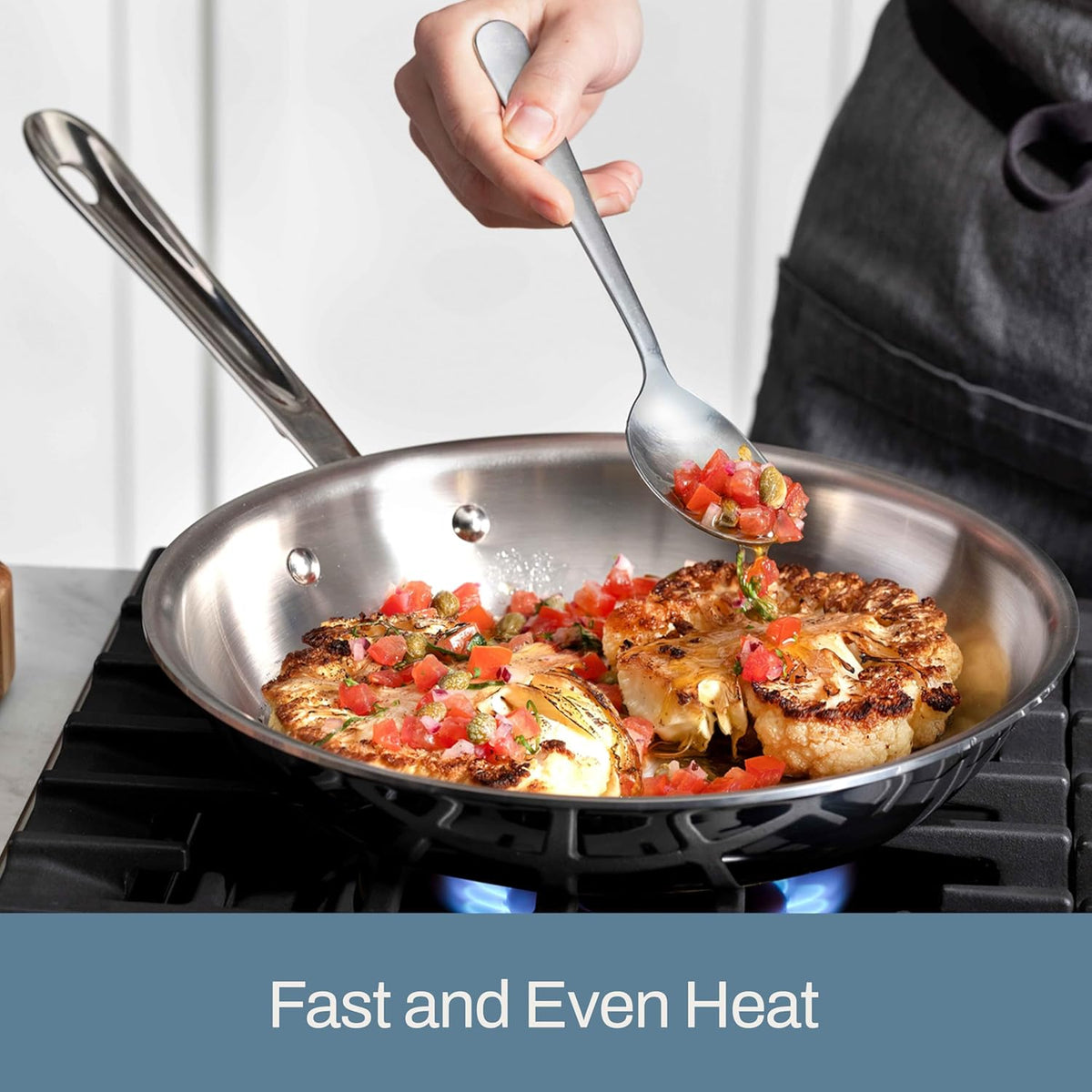 All-Clad - D3 10" & 12" Tri-Ply Stainless Steel Fry Pan Set - 411012AZ