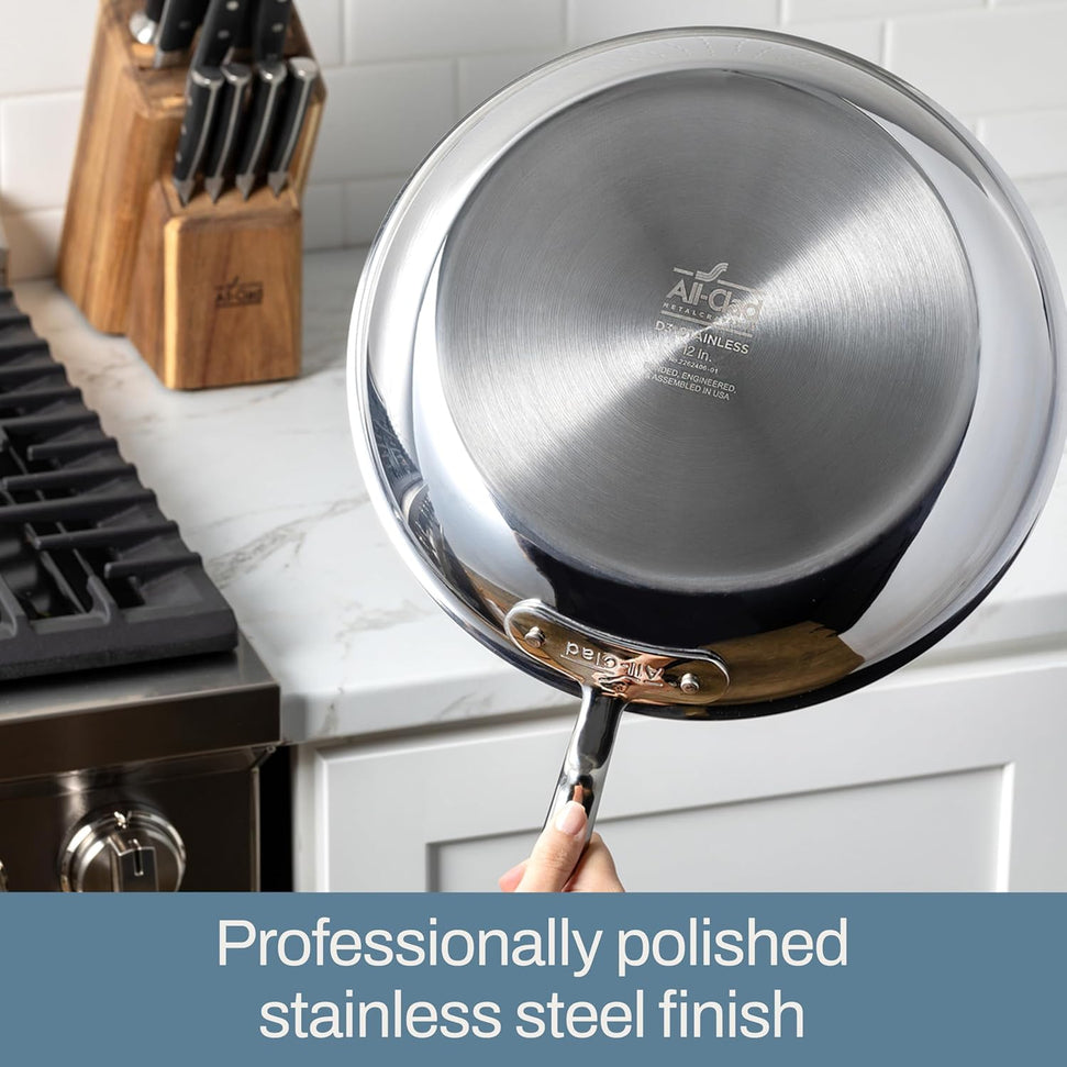 All-Clad - D3 10" & 12" Tri-Ply Stainless Steel Fry Pan Set - 411012AZ
