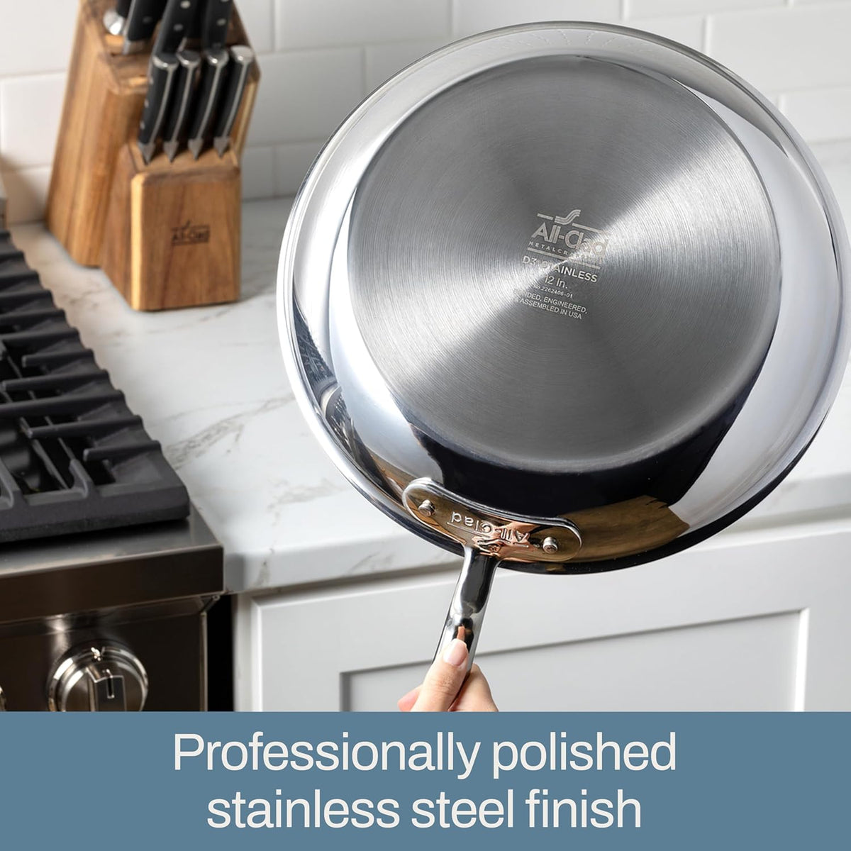 All-Clad - D3 10" & 12" Tri-Ply Stainless Steel Fry Pan Set - 411012AZ