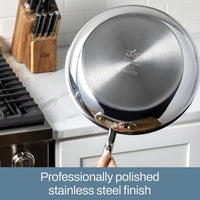 All-Clad - D3 10" & 12" Tri-Ply Stainless Steel Fry Pan Set - 411012AZ
