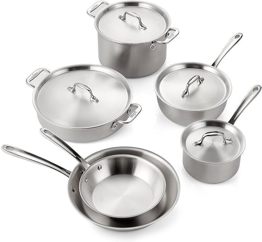 All-Clad - D3 Brushed Curated 10 Piece Cookware Set - CBB0010