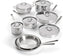 All-Clad - D3 Pro Stainless 14 Pcs 3-ply Bonded Cookware Set - 401716L