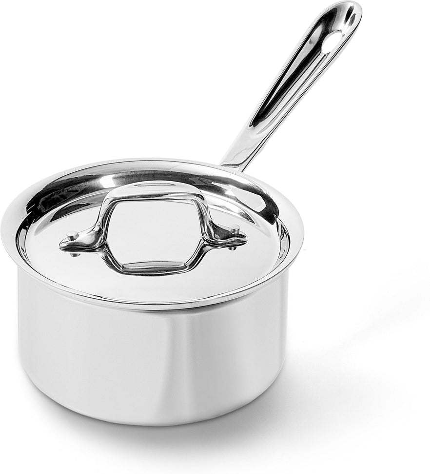 All-Clad - D3 Pro Stainless 1.5 Qt 3-ply Bonded Sauce Pan with Lid - 4201.5R