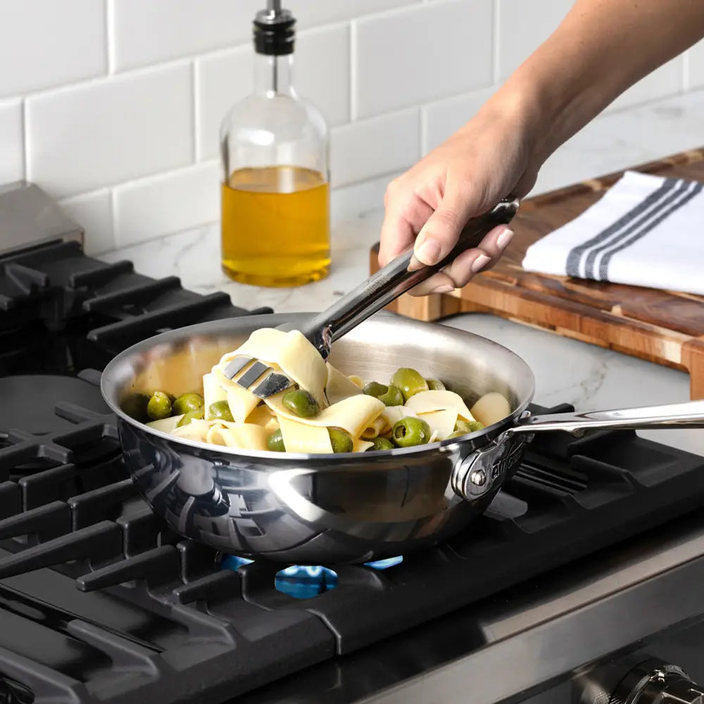 All-Clad - D3 Pro Stainless 2 Qt 3-ply Bonded Saucier with Lid - 4212R
