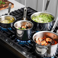 All-Clad - D3 Pro Stainless 2 Qt Non-Stick 3-ply Bonded Sauce Pan with Lid - 4202R