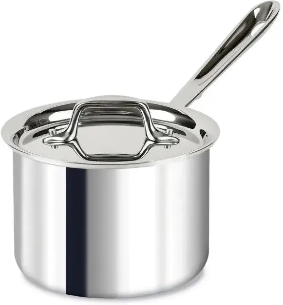 All-Clad - D3 Pro Stainless 2 Qt Non-Stick 3-ply Bonded Sauce Pan with Lid - 4202R