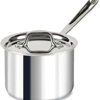 All-Clad - D3 Pro Stainless 2 Qt Non-Stick 3-ply Bonded Sauce Pan with Lid - 4202R