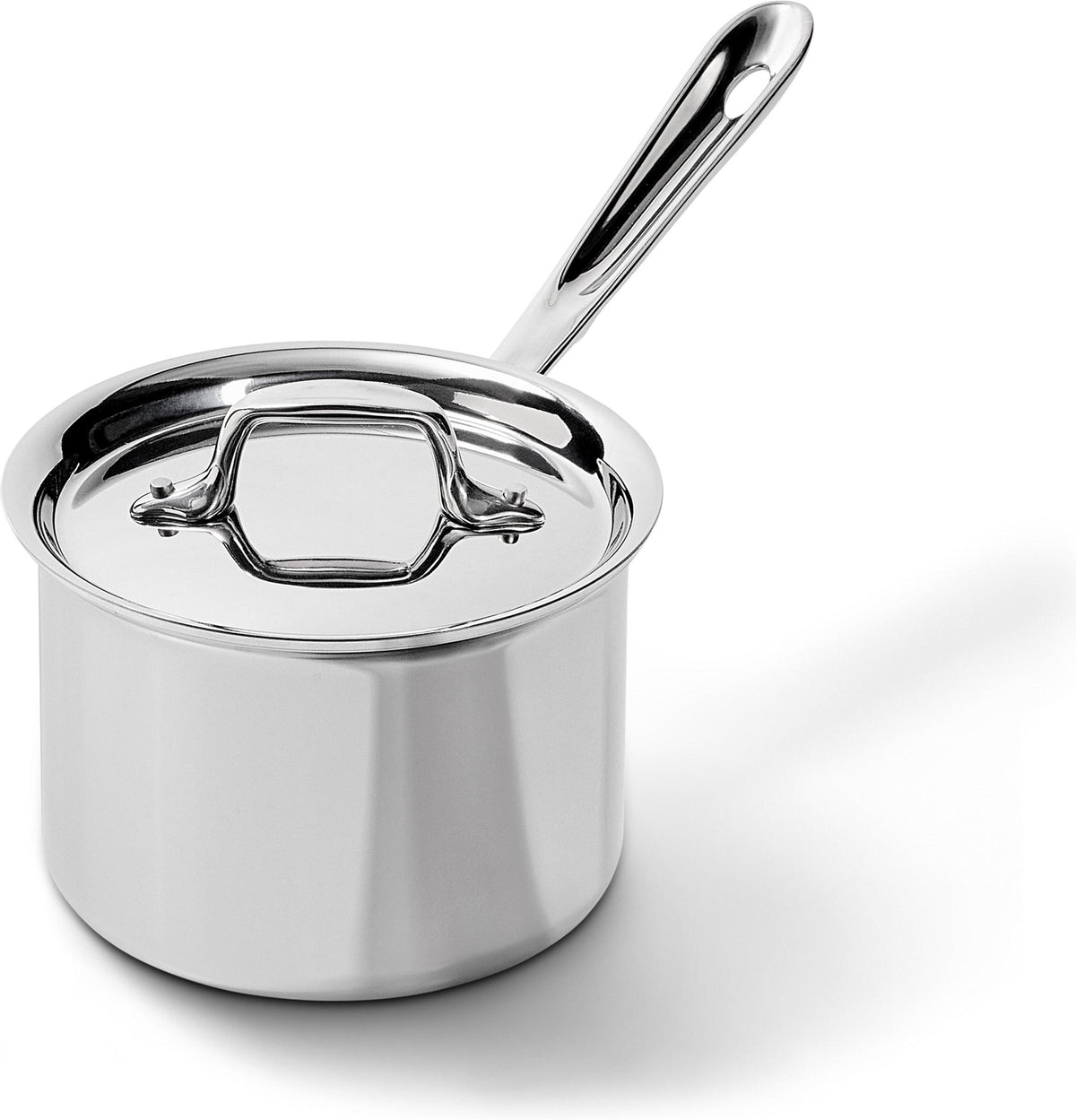 All-Clad - D3 Pro Stainless 2 Qt Non-Stick 3-ply Bonded Sauce Pan with Lid - 4202R