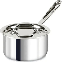 All-Clad - D3 Pro Stainless 2 Qt Non-Stick 3-ply Bonded Sauce Pan with Lid - 4202R