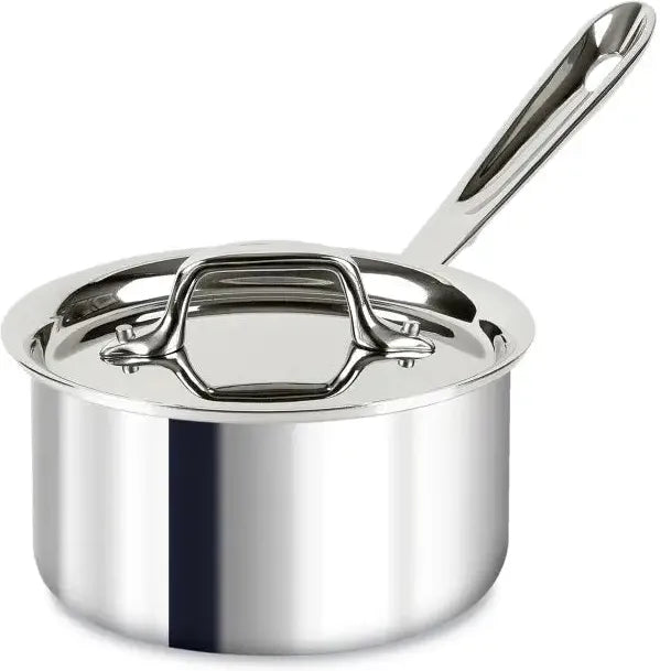 All-Clad - D3 Pro Stainless 2 Qt Non-Stick 3-ply Bonded Sauce Pan with Lid - 4202R