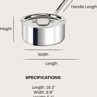 All-Clad - D3 Pro Stainless 3 QT 3-ply Bonded Sauce Pan with Lid - 4203R