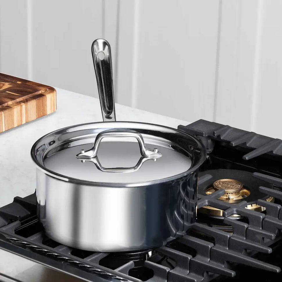 All-Clad - D3 Pro Stainless 3 QT 3-ply Bonded Sauce Pan with Lid - 4203R