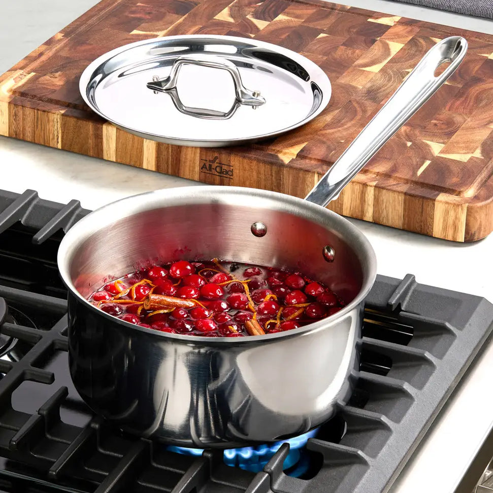 All-Clad - D3 Pro Stainless 5 Pcs 3-ply Bonded Cookware Set - 401599L