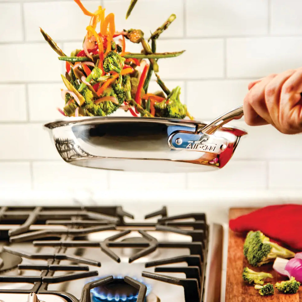 All-Clad - D3 Pro Stainless 7 Pcs Pots and Pans Cookware Set - 40007LBLM