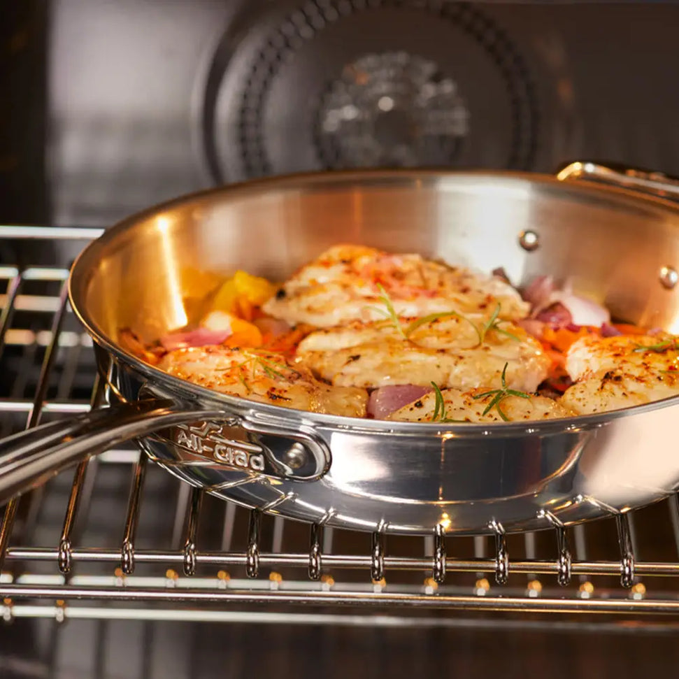 All-Clad - D3 Pro Stainless 7 Pcs Pots and Pans Cookware Set - 40007LBLM