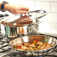 All-Clad - D3 Pro Stainless 7 Pcs Pots and Pans Cookware Set - 40007LBLM - DISCONTINUED