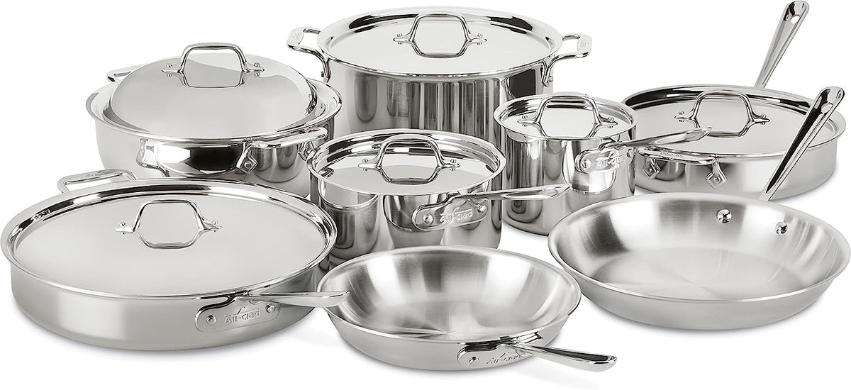 All-Clad - D3 Stainless 14 Piece Cookware Set - 401716 - DISCONTINUED