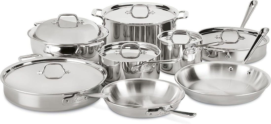 All-Clad - D3 Stainless 14 Piece Cookware Set - 401716
