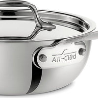 All-Clad - D3 Stainless 2 QT Saucier With Lid - 4212