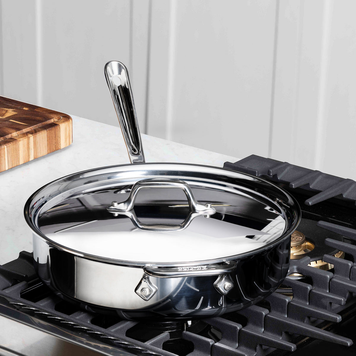All-Clad - D3 Stainless 3 QT Saute Pan with Lid - 4403