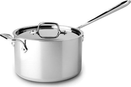 All-Clad - D3 Stainless 4 QT Saucepan with Loop Handle - 4204CA