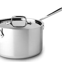 All-Clad - D3 Stainless 4 QT Saucepan with Loop Handle - 4204CA