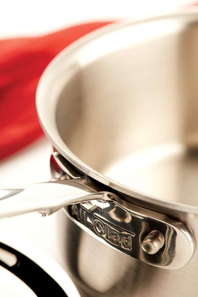 All-Clad - D3 Stainless 4 QT Saucepan with Loop Handle - 4204CAW/LOOP