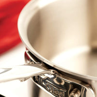 All-Clad - D3 Stainless 4 QT Saucepan with Loop Handle - 4204CAW/LOOP