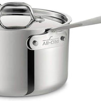 All-Clad - D3 Stainless 4 QT Saucepan with Loop Handle - 4204CA