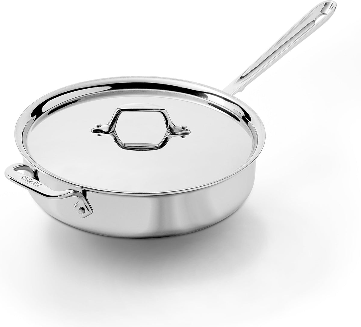 All-Clad - D3 Stainless 4 QT Saute Pan with Lid - 4404
