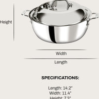 All-Clad - D3 Stainless 5.5 QT Dutch Oven with Lid - 4500 - ETA JUNE