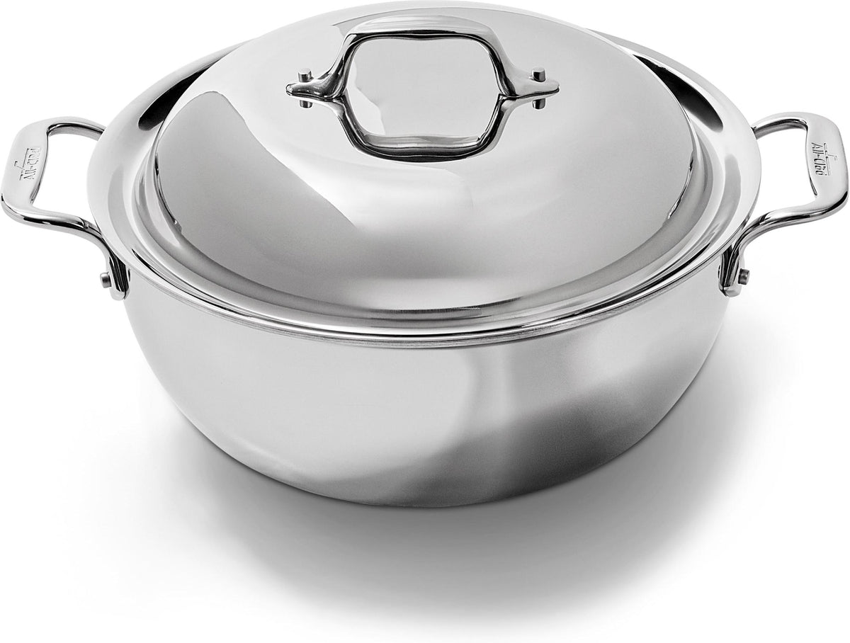 All-Clad - D3 Stainless 5.5 QT Dutch Oven with Lid - 4500