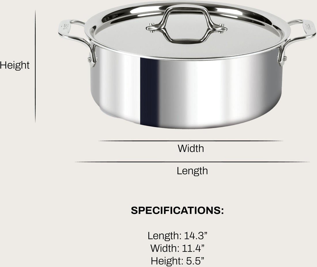 All-Clad - D3 Stainless 6 QT Stock Pot with Lid - 4506