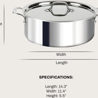 All-Clad - D3 Stainless 6 QT Stock Pot with Lid - 4506