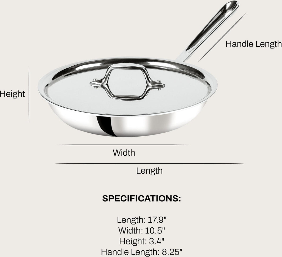 All-Clad - D3 Stainless Steel 10" Fry Pan with Lid - 41106