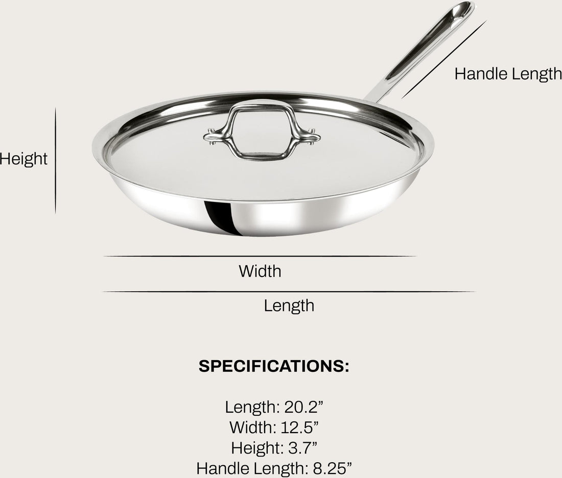 All-Clad - D3 Stainless Steel 12" Fry Pan with Lid - 41126