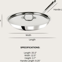 All-Clad - D3 Stainless Steel 12" Fry Pan with Lid - 41126